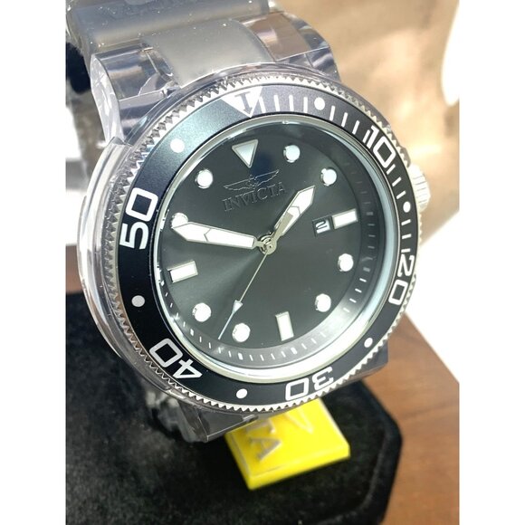 Invicta Men's Watch 32330 Pro Diver Black Dial Quartz Gray Rubber Strap Quartz - Picture 12 of 13